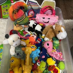 Lot of baby toys